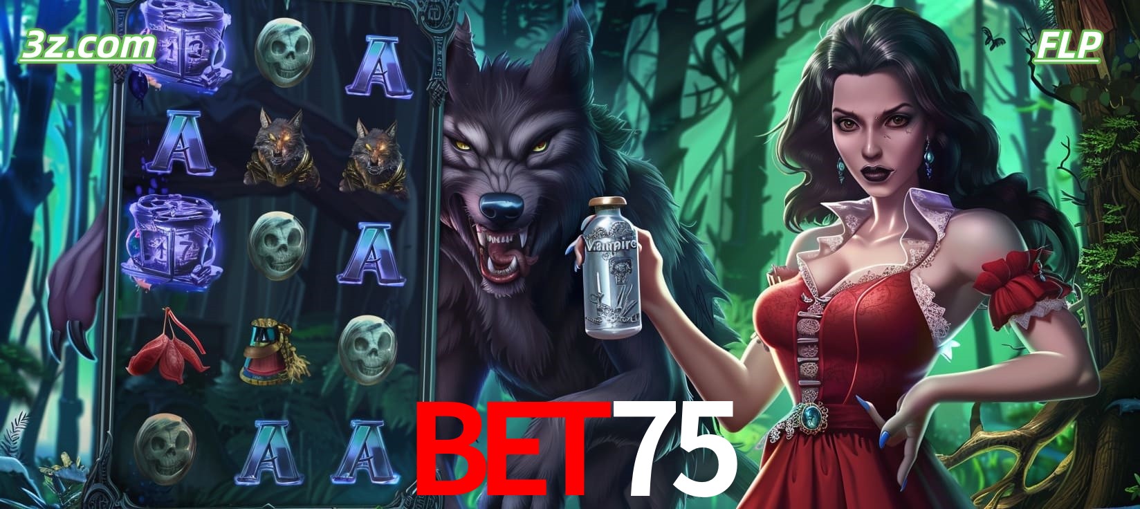 Slots online tema de lobisomem e vampira no bet75 cassino Brasil