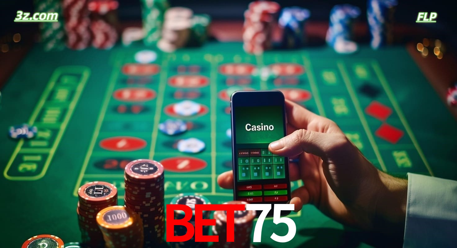 Cassino online móvel bet75 com apostas em roleta e fichas de pôquer