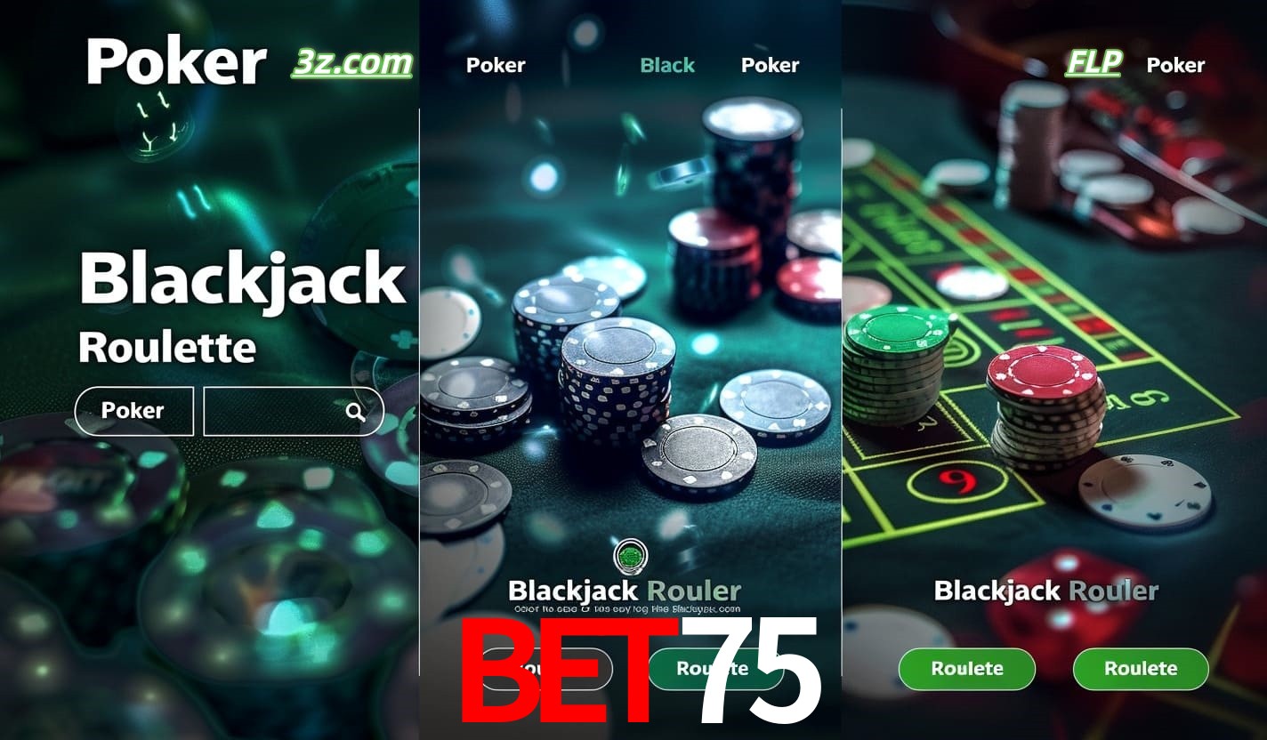 Cassino online bet75 com Poker, Blackjack e Roleta ao vivo para jogadores do Brasil