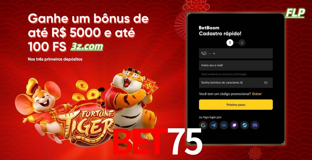 bet75 cassino Brasil bônus de boas-vindas até R$5000 e 100 free spins