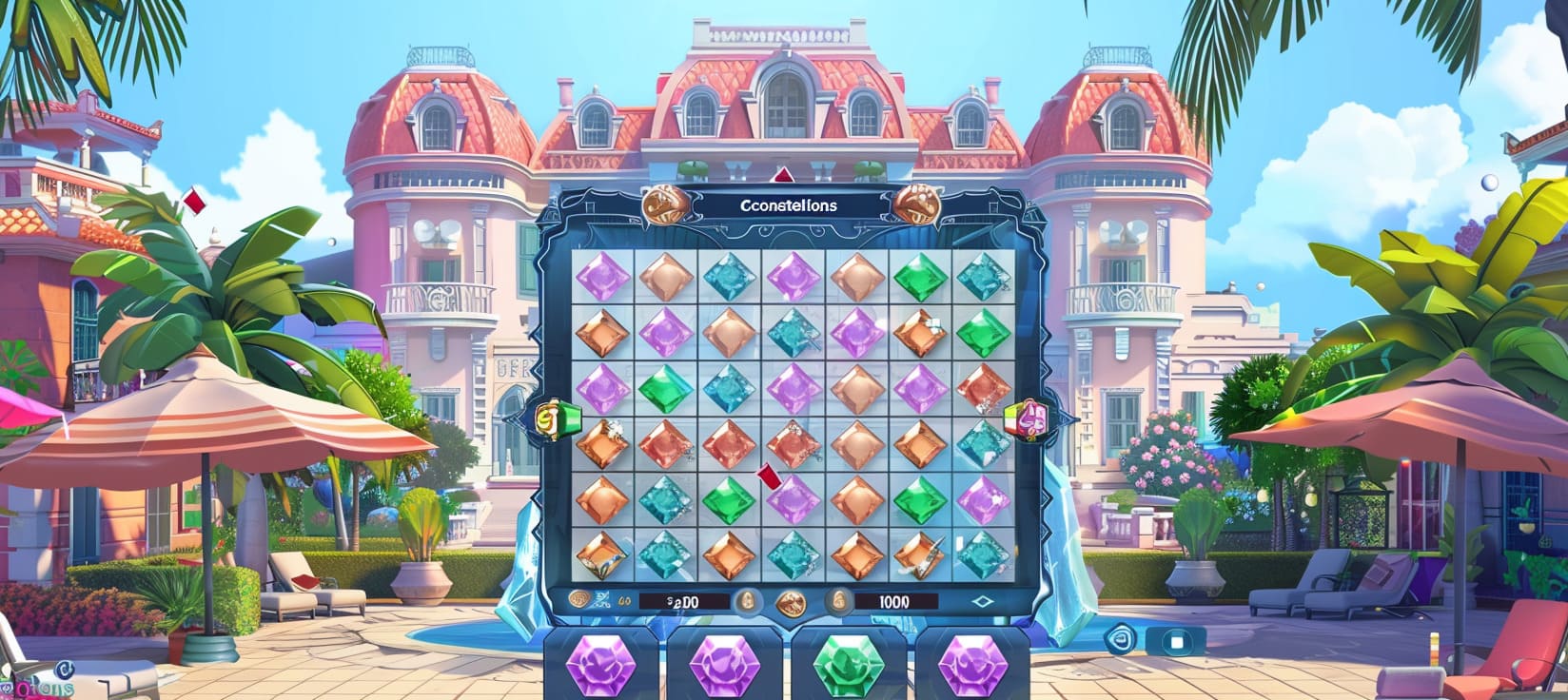 bet75 Constellations slot game cassino online com pedras preciosas