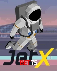 Jogo JetX disponível no cassino online bet75 Brasil