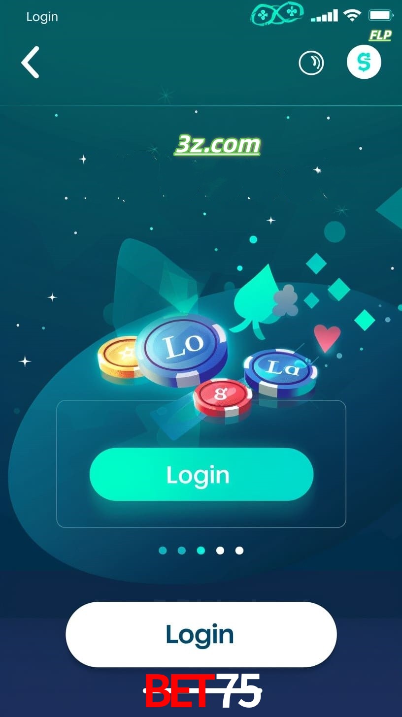 Login no aplicativo de cassino online bet75 Brasil com bônus de boas-vindas